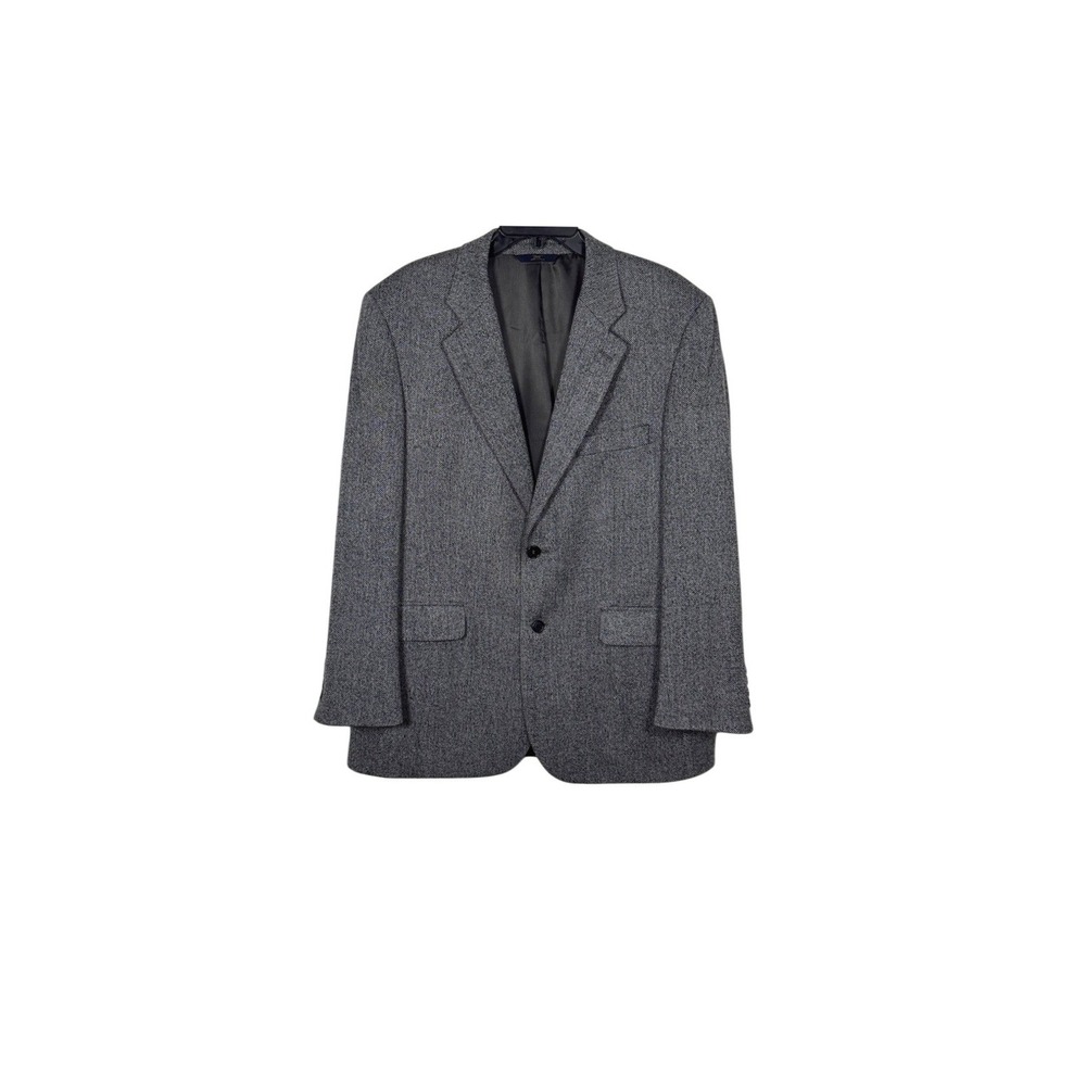 Brooks Brothers 346 Wool Sport Coat Blazer Gray Herringbone Tweed Two Button 42R